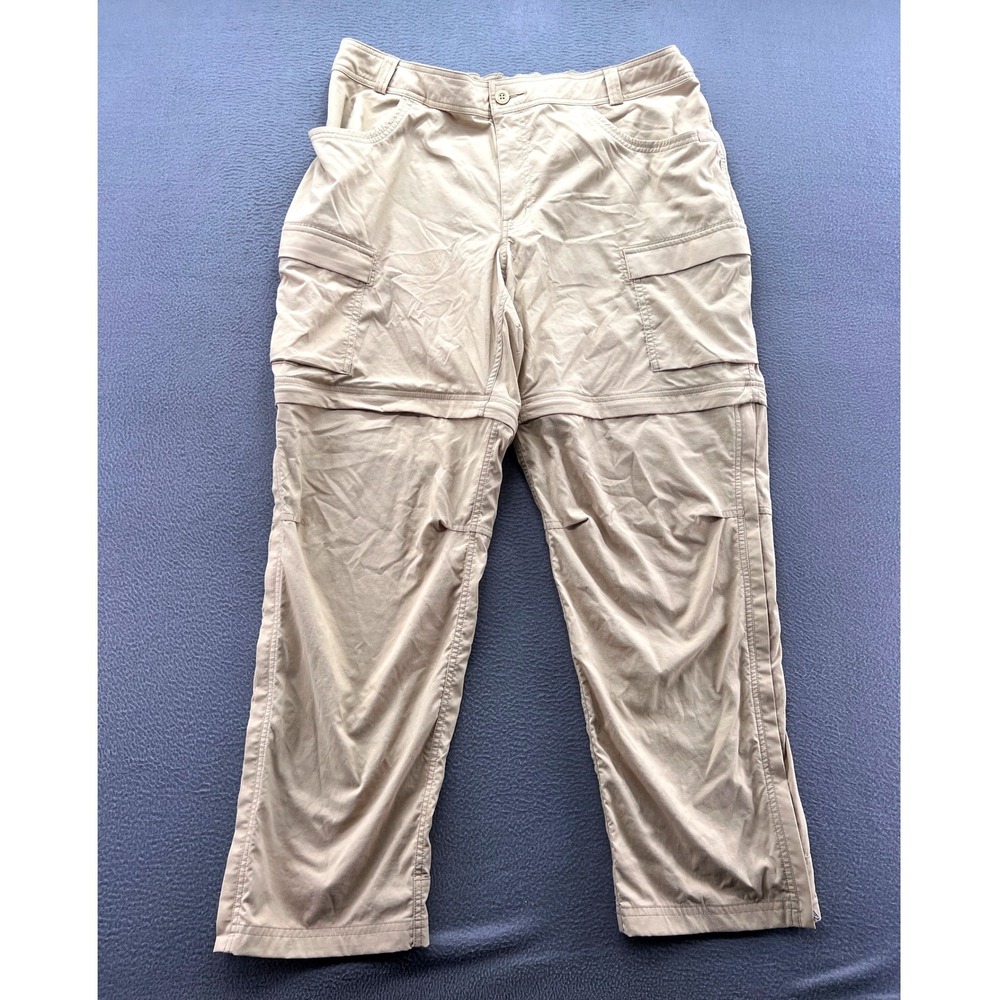 REI Co-op Pants Womens 20W Sahara Convertible Cargo Hiking Khaki Zip Off